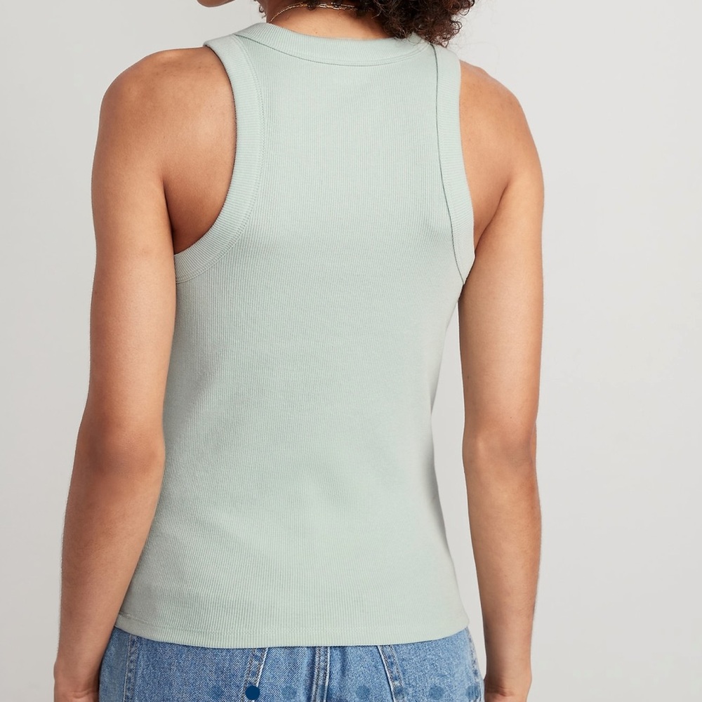 Fitted Rib-Knit Tank Top - Small - Picture 2 of 3